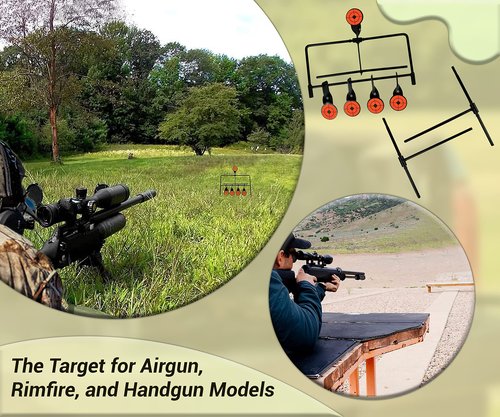 ARSUK Resetting Pellet Gun Target – Heavy-Duty BB Gun Targets for Backyard & Shooting Practice – Weatherproof Resetting Design for .177 & .22 Calibers – Suitable for Indoor & Outdoor Use
