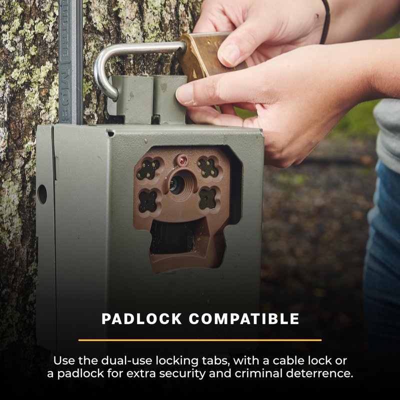 Moultrie Security Box for Edge, Edge Pro Cellular Trail Cameras - Robust Protection, 16-Gauge Steel Structure, Weatherproof and Security