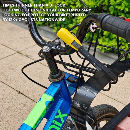ZSLUO Zip Tie Lock with 3 Keys 20-inch - (1 Set, Yellow) All-Weather Stainless Steel Cable Lock for Bicycles, Gates, Strollers, Luggage,Refrigerators & Fences