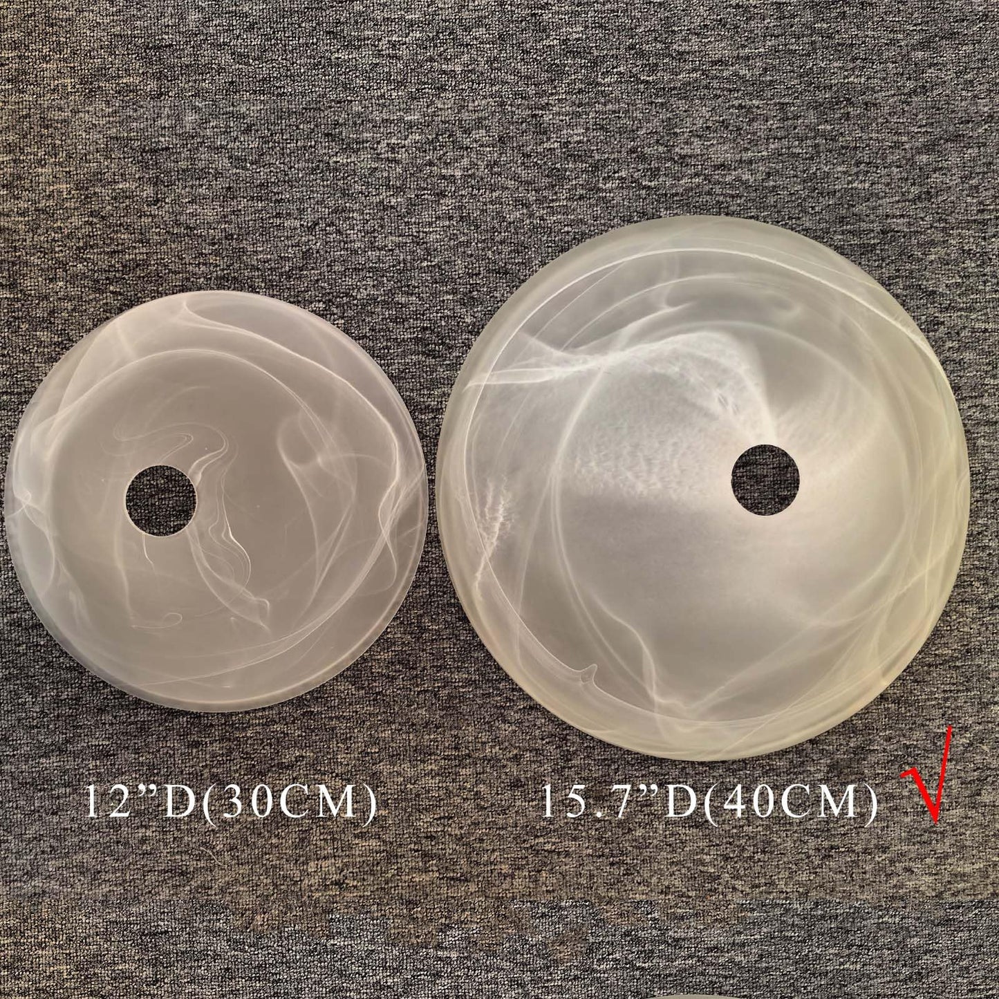 SHENGQINGTOP Plug in Pendant Light Alabaster Glass Shade 15.7" D Hanging Lamp with On/Off Switch,16.4Ft Cord & 14.7Ft Chain Dimmable Black Swag Light Fixture for Kitchen Sink Bar Nook