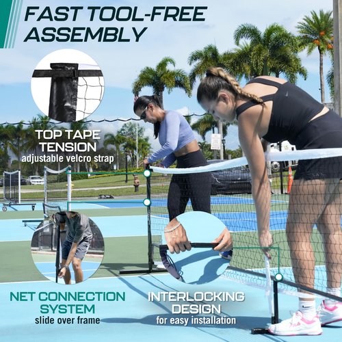 Orca Pickleball 22-ft Net Full Court Set