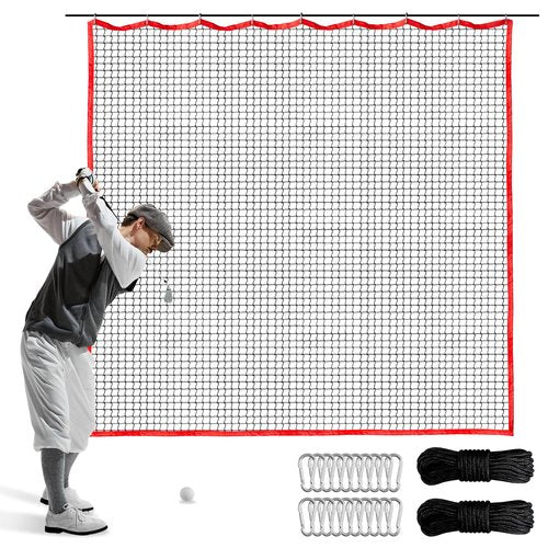 10FT Golf Practice Net - High Impact Outdoor Golf Hitting Net with Nylon Rope & Carabiners, Durable Sports Netting for Baseball, Soccer, Hockey, Lacrosse, Backyard Home Multi-Sport Driving Training