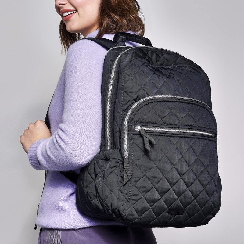 Vera Bradley Women's Performance Twill Campus Backpack, Paris Plaid, One Size