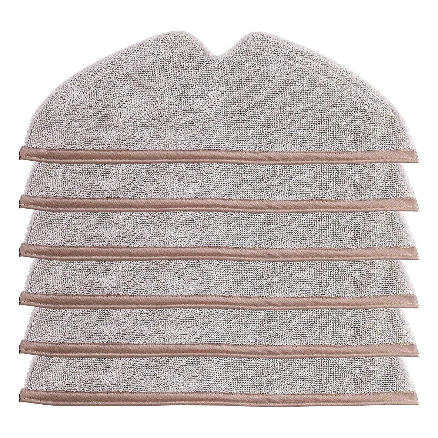 Mop Pad Replacement Compatible With Roborock Q5 Pro/Q5 Pro+/Q5/Q7/Q7 Max/S5/S5 MAX/S6/S6 MAXV/S6 Pure/E-Series Q8 Max/Q8 Max+ Robot Vacuum Cleaner, 6 Pcs Reusable Mop Pad