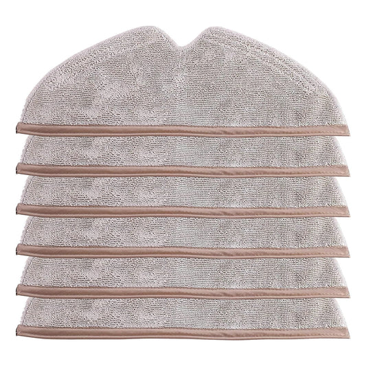 Mop Pad Replacement Compatible With Roborock Q5 Pro/Q5 Pro+/Q5/Q7/Q7 Max/S5/S5 MAX/S6/S6 MAXV/S6 Pure/E-Series Q8 Max/Q8 Max+ Robot Vacuum Cleaner, 6 Pcs Reusable Mop Pad