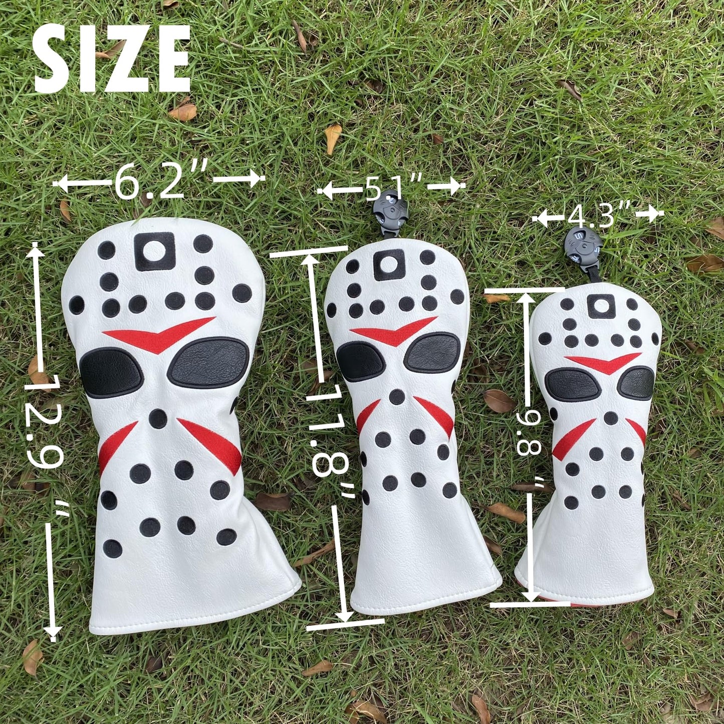 Golf Hybrid Headcovers Hockey Style Golf Rescue Hybrid Club Head Cover Headcover for Hybrids Golf Headcover for Men Christmas Golf Gifts (1pc Hybrid Cover)