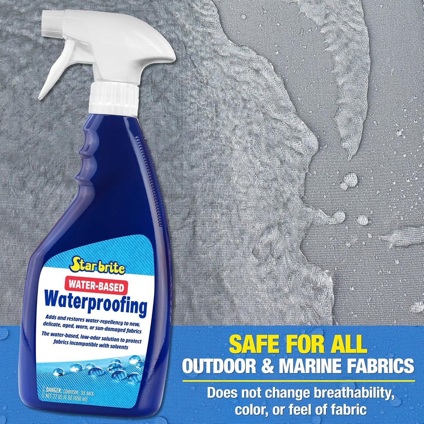 Star Brite Waterproofing Spray - Low-Odor Water-Based Formula for UV Protection & Fabric Restoration