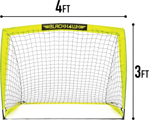 Franklin Sports Blackhawk Soccer Goal - Portable Pop-Up Nets for Indoor & Outdoor Play - Youth & Adult Sizes Available