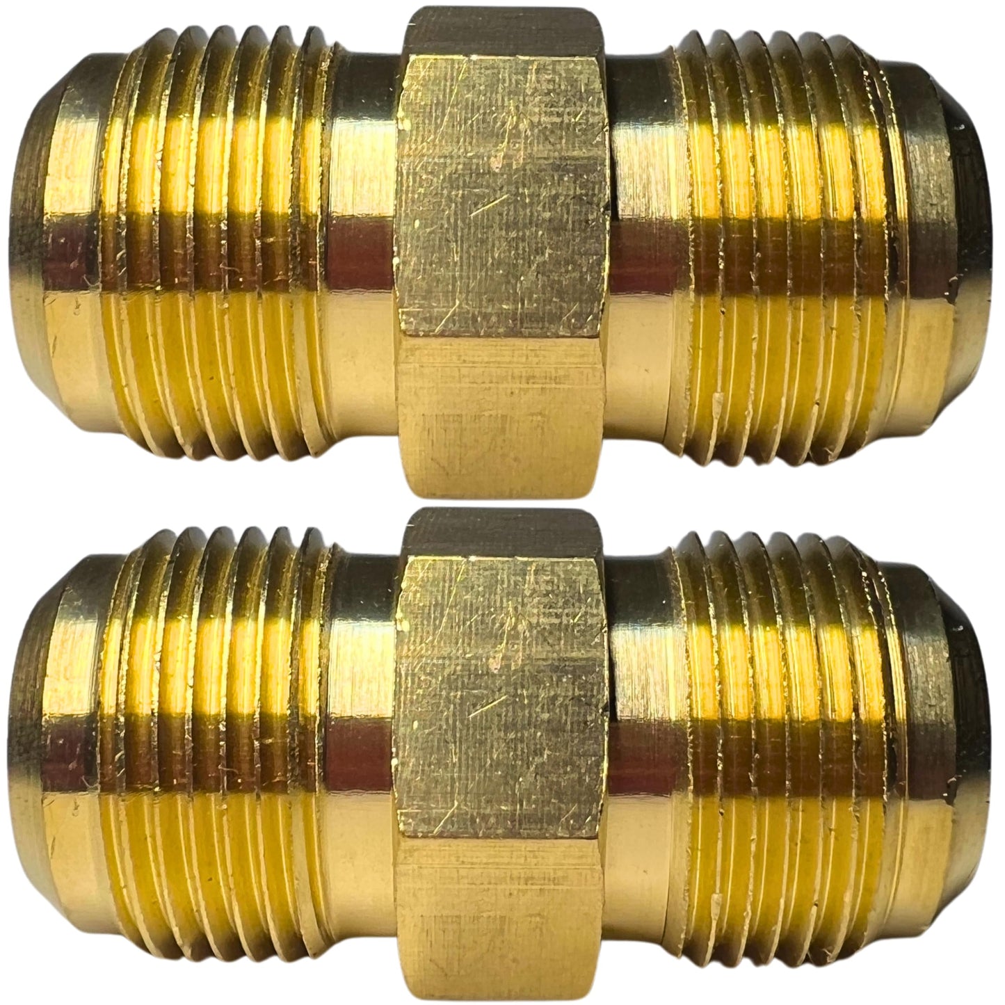 2pcs 3/4 Inch x 3/4 Inch Male Flare Connector Gas Adapter Union Brass Tube Coupler Fitting by CX WONDERLAND