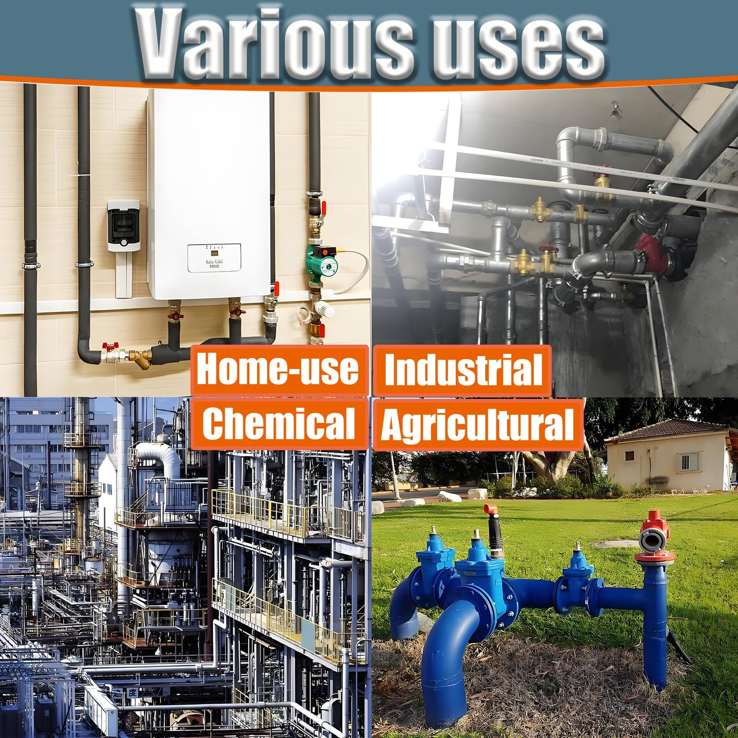 3/8" Female to 1/4" Male NPT Reducer Adapter, 304 Stainless Steel Reducing Pipe Fittings Adapter, 1/4" MNPT X 3/8" FNPT Reducer Pipe Extension Connector