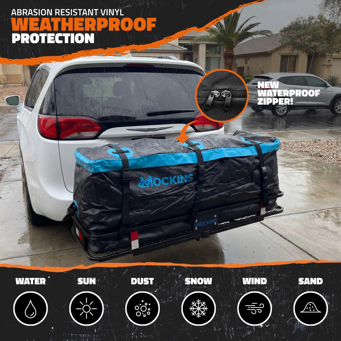 Mockins Steel 500 Lb Capacity Folding Luggage Rack for SUV Car Truck & RV
