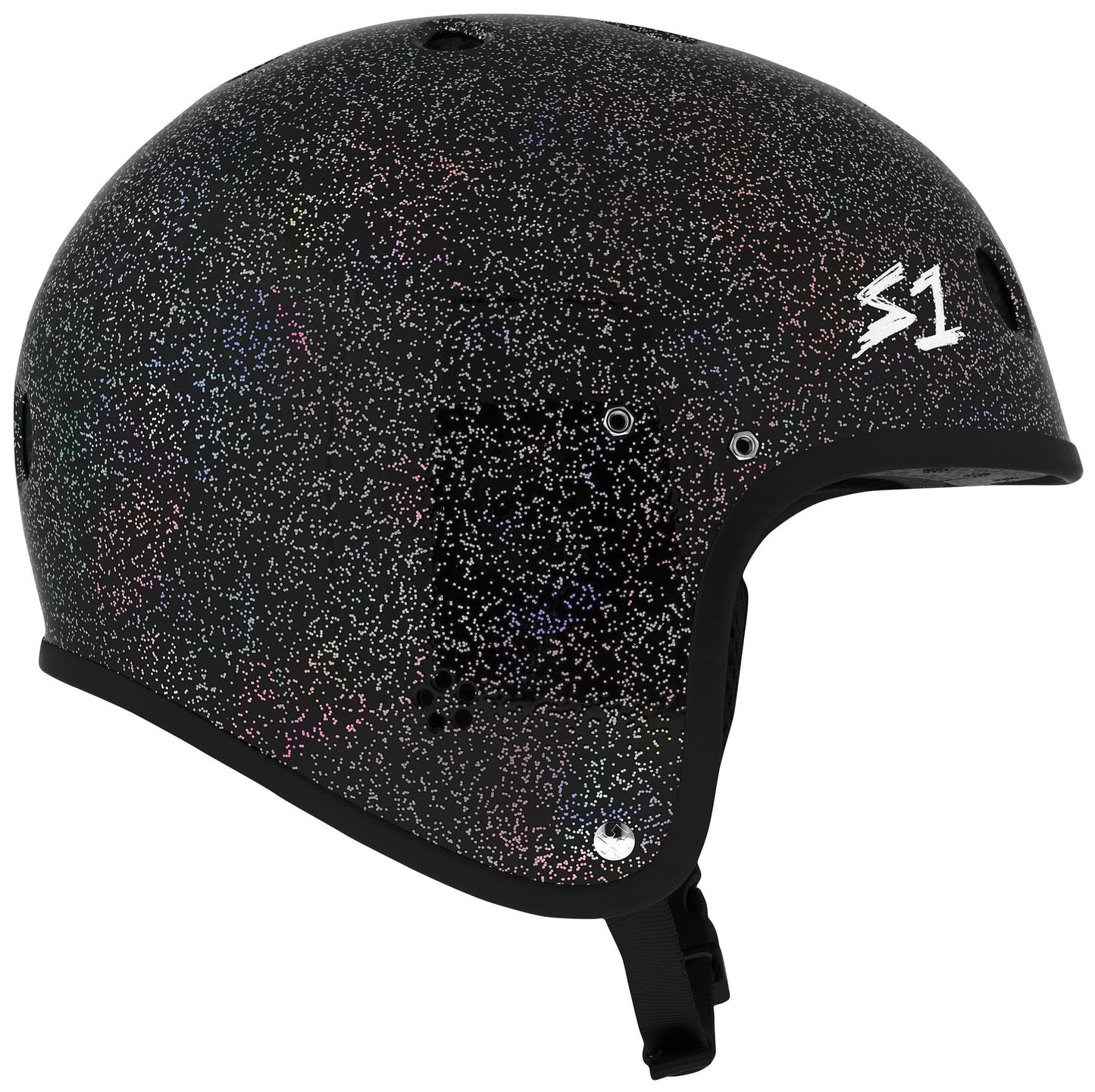 S1 Retro Lifer E-Helmet for E-Bike, E-Scooter, E-Skateboard - NTA 8776 Certified up to 28 mph, ASTM, CPSC - Black Gloss Glitter Large (22")