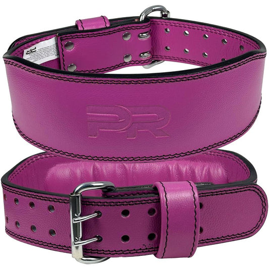 Pacific Rowr Women's Pure Heritage Full Grain Leather Lifting Belt – Handcrafted with Extra Padding, Double Prong Buckle & Double Stitching (Pink S)