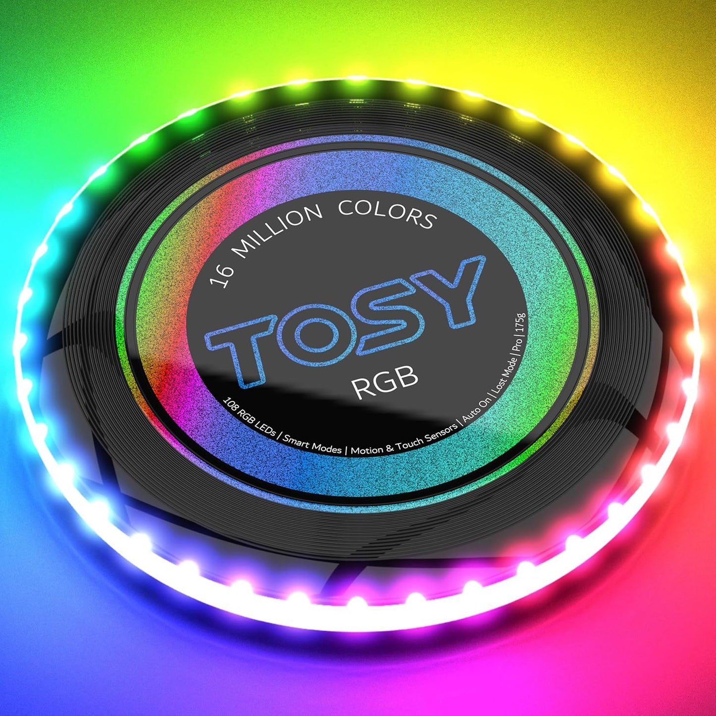 TOSY RGB Frisbee Bundle - Includes 2 Colorful Flying Toys for Outdoor Fun | Blue Ring