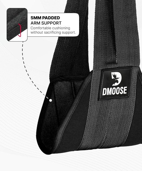 DMoose Fitness Hanging Ab Straps - Soft Padded Exercise Straps for Core Strength Training | Includes 2 Steel Carabiners