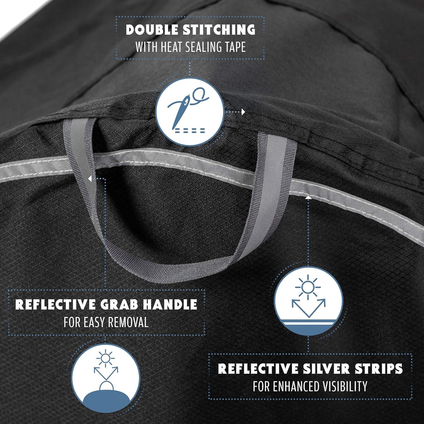 TeamObsidian Bike Cover - Waterproof Outdoor Storage for 1 to 3 Bikes - Heavy Duty Ripstop 300D Oxford Material