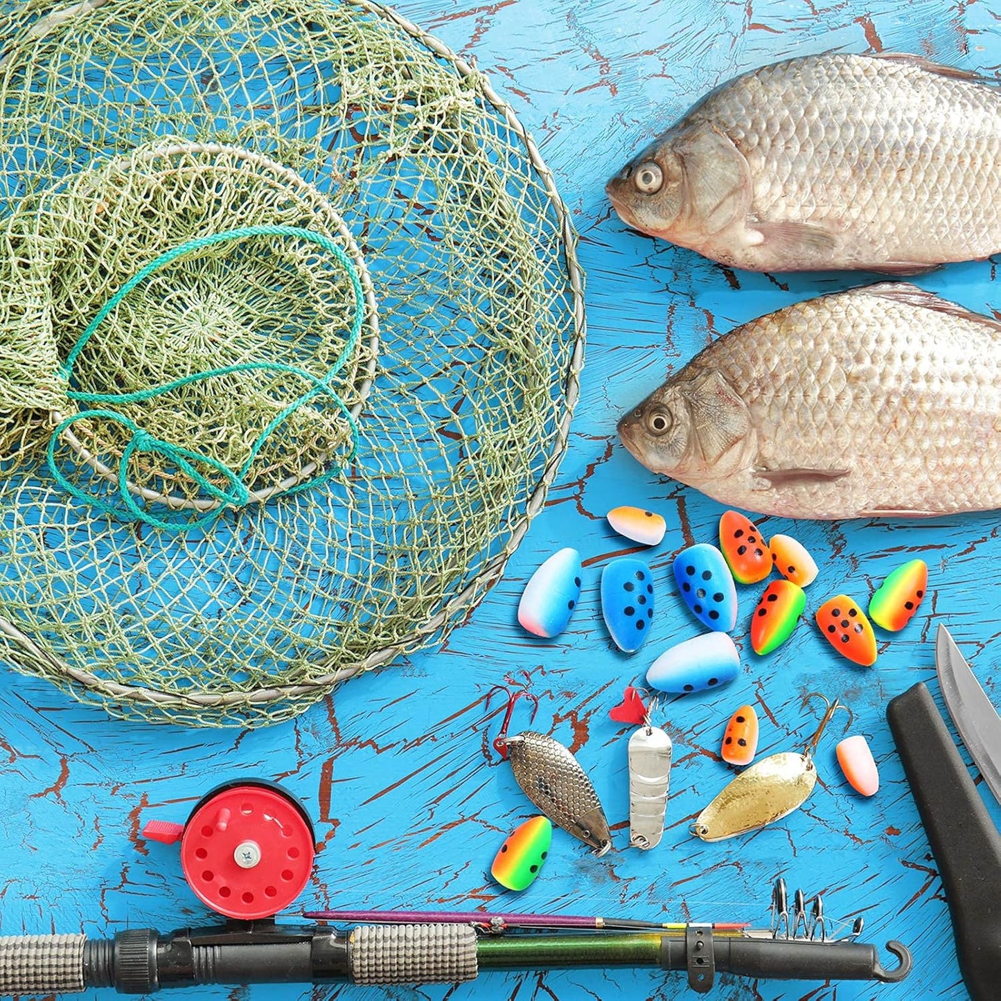 Skylety Foam Floats - 60 Pieces Snell Fishing Rig Indicators for Trout, Catfish & Walleye