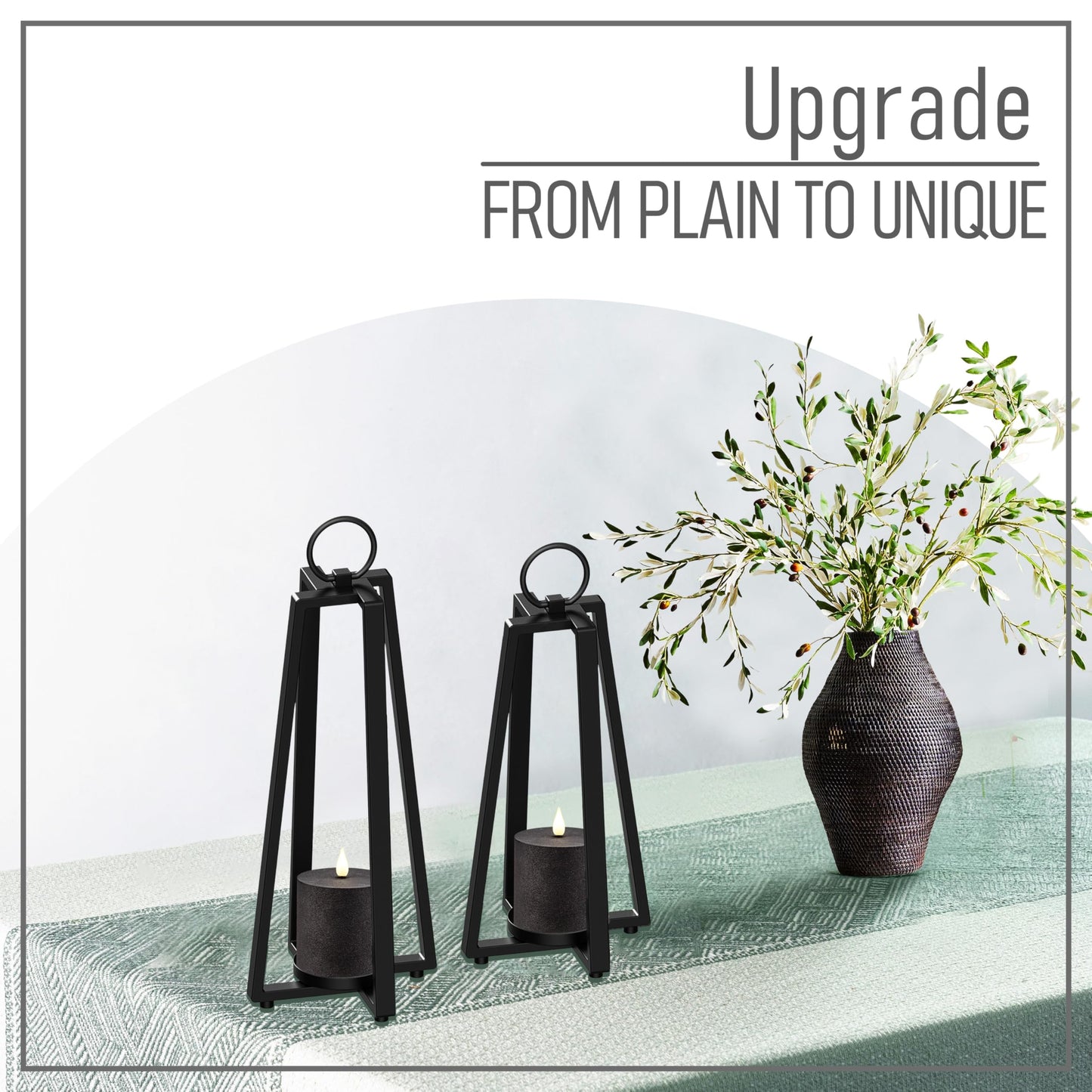 smtyle Halloween Black Flickering Flameless Candles Home Decor Battery Operated with None-Moving Wick LED Pillar Candle 3 x 3 inch Gothic Home Decorations