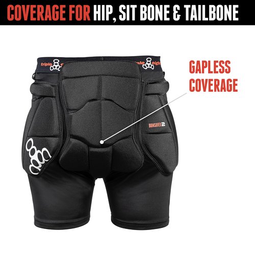 Triple Eight Bumsaver Padded Shorts for Skateboarding, Rollerskating, Roller Derby, Inline Skating, Snowboarding and Skiing
