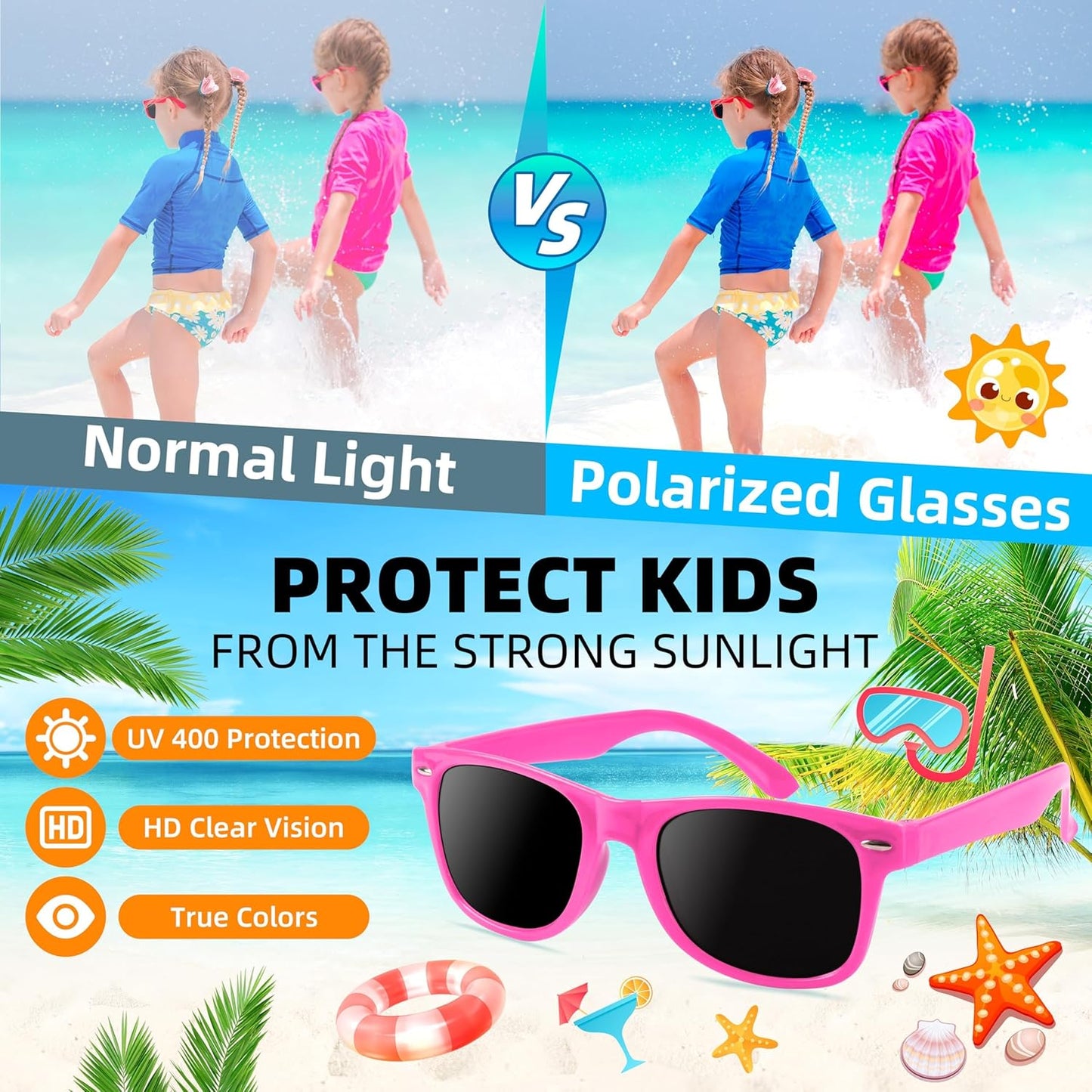 OCTERIC Kids Sunglasses - Fun Party Favors for Boys and Girls | UV Protection