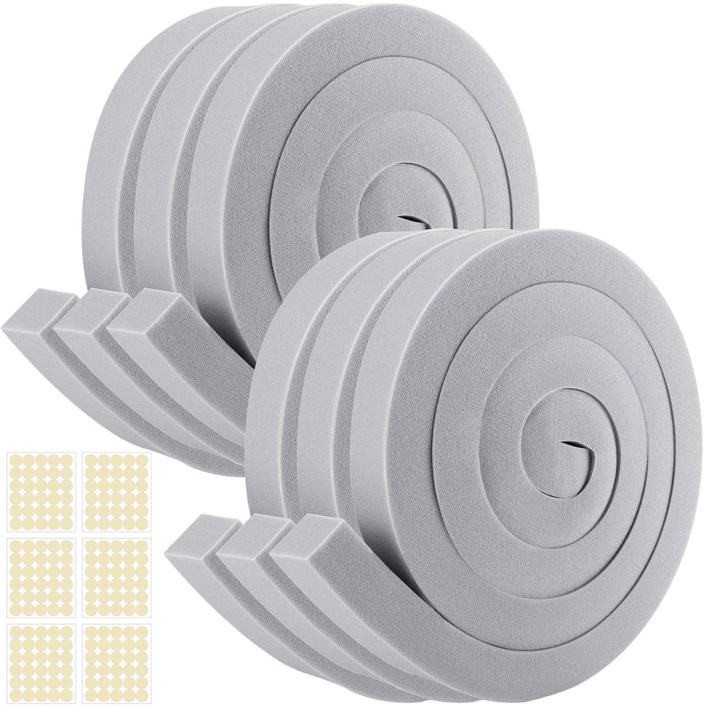 moonoom 6 Pcs Foam Air Conditioner Weatherseal Tape-1'' x 1'' x 6.5ft Air Conditioner Foam Tape-Non-Adhesive Foam Seal Strip with Glue Point for Air Conditioner Door Window Seal