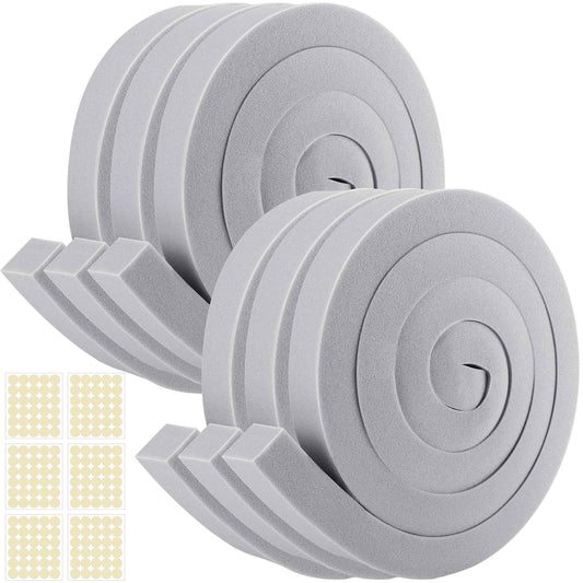 moonoom 6 Pcs Foam Air Conditioner Weatherseal Tape-1'' x 1'' x 6.5ft Air Conditioner Foam Tape-Non-Adhesive Foam Seal Strip with Glue Point for Air Conditioner Door Window Seal