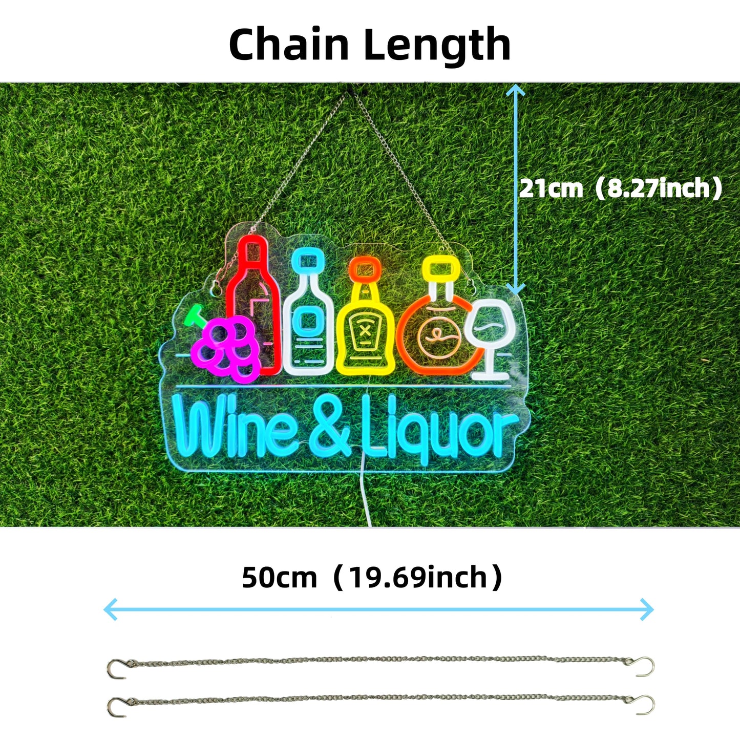 Jomobuty Hanging Chains for Neon Signs(2 pcs)