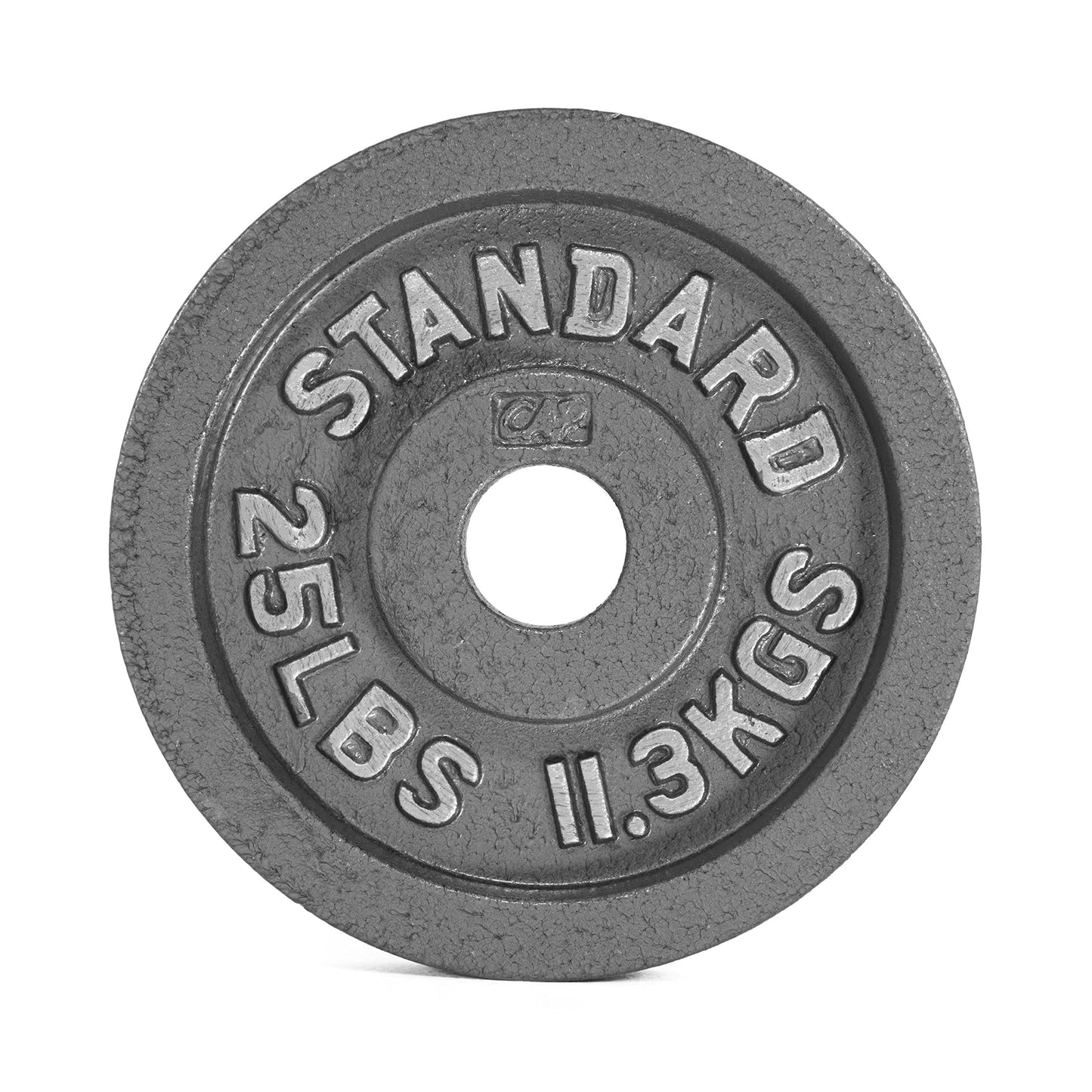 CAP Barbell Olympic 2-Inch Weight Plate, Gray, 25 LBS