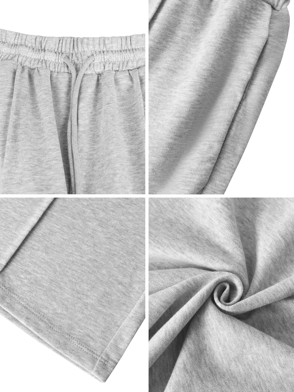 Missufe Women's High Waist Wide Leg Casual Joggers - Comfortable Lounge Pants with Pockets