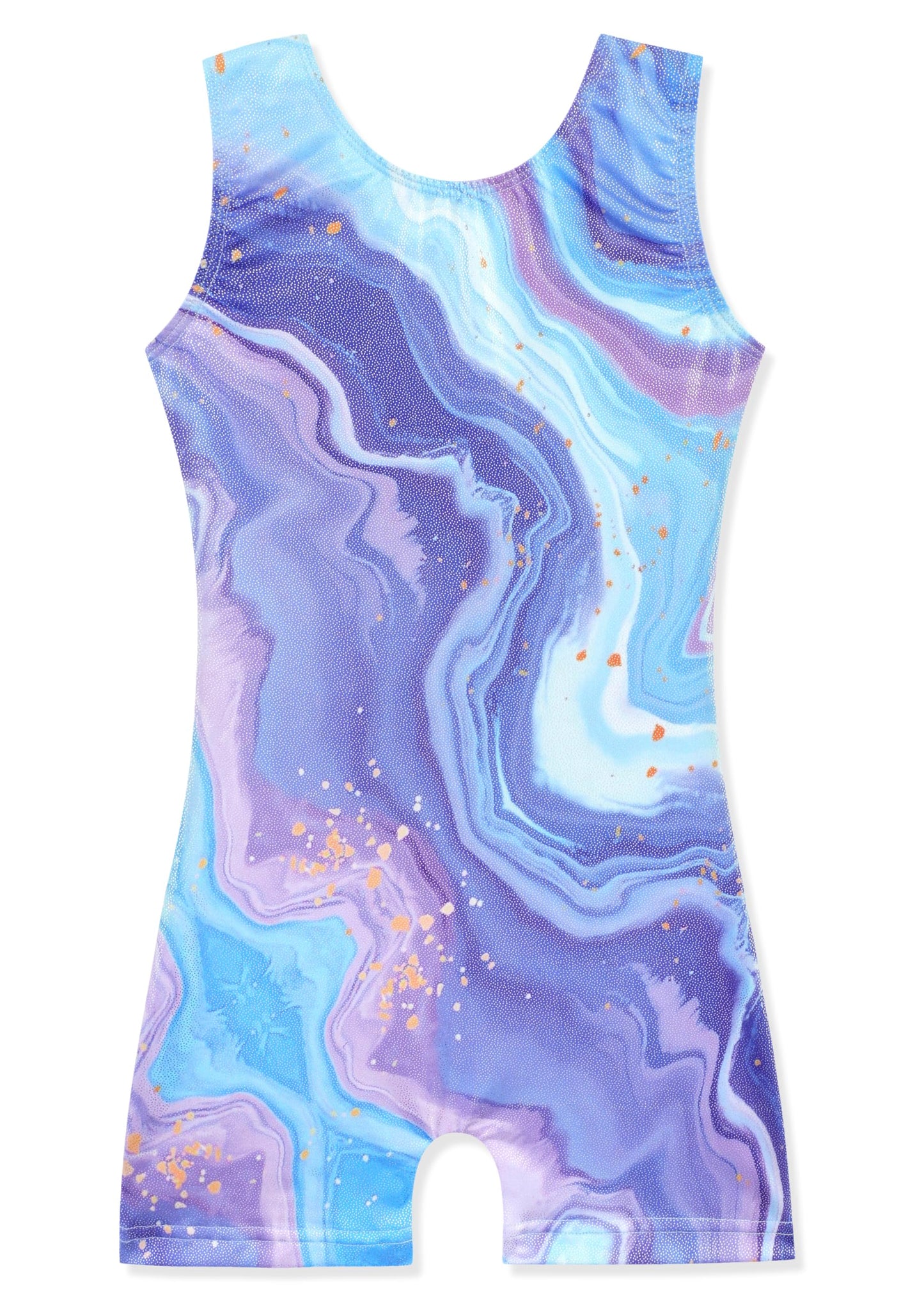 HOZIY Leotards for Toddler Girls Child Size 7-8 Years Kids Biketard Outfits Green Purple Marble Dance Clothes Tumbling Outfits Biketard Unitards Shiny