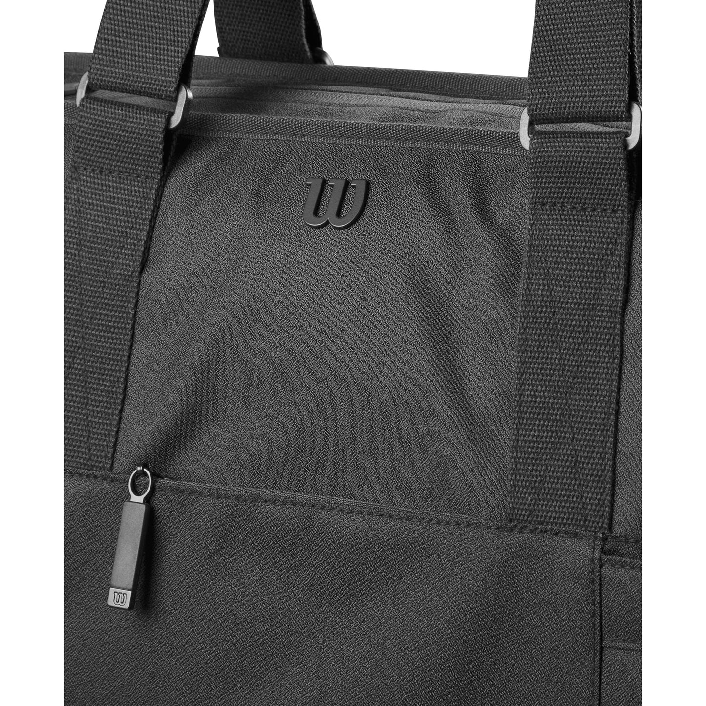 WILSON 2024 Lifestyle Tote Tennis Racket Bag - Holds up to 2 Rackets, Black