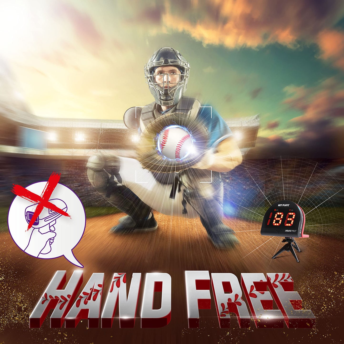 Baseball Radar Guns Speed Sensors (Hands-Free) Pitch Training Aids, High-Tech Gadget & Gear