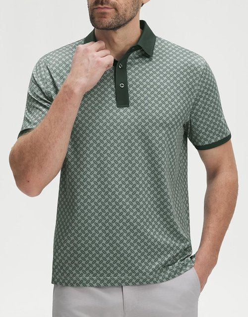 M MAELREG Golf Polo Shirts - Lightweight Dry Fit Performance with Contrast Collar | Short Sleeve Design