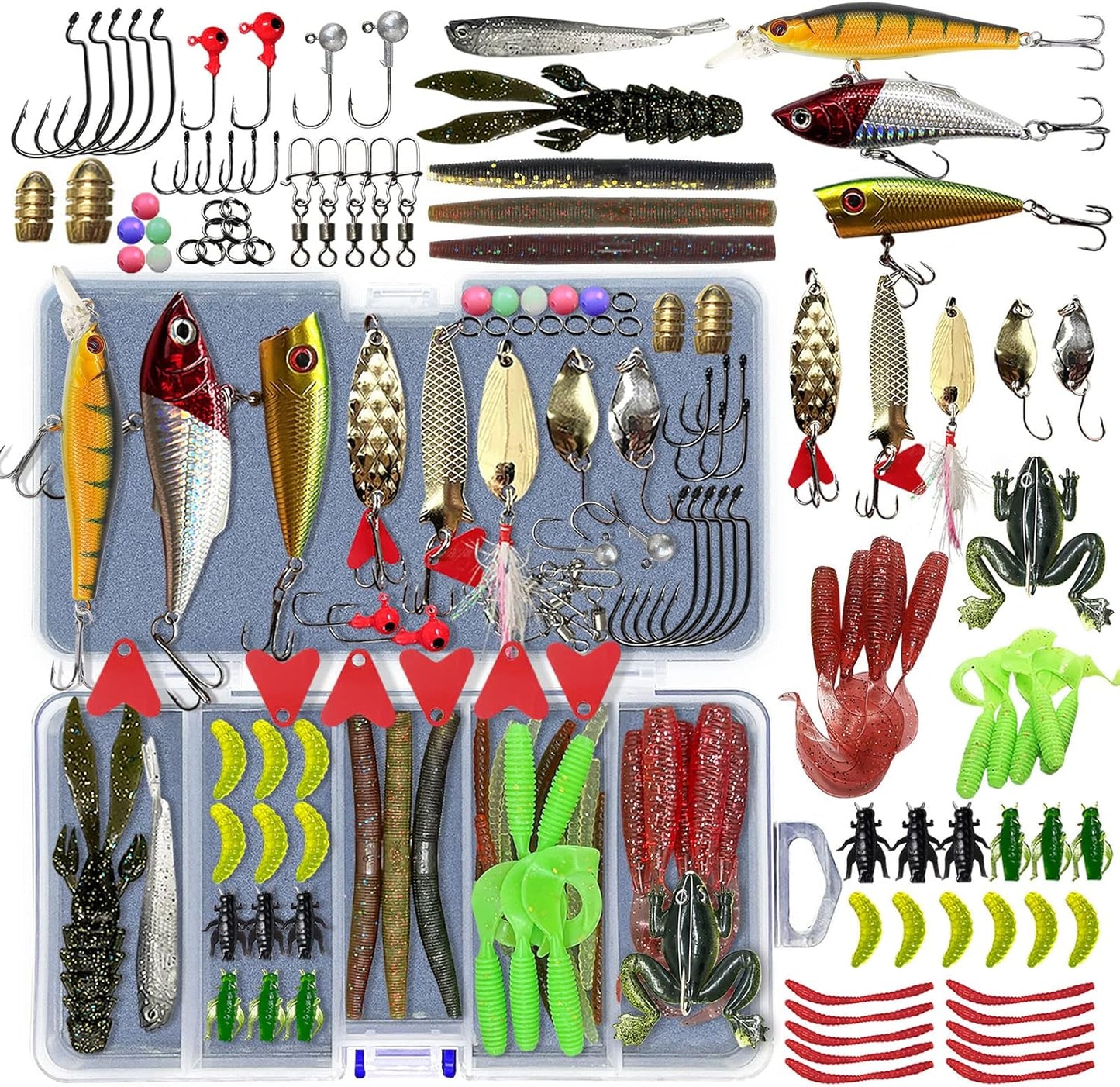 Skiennix Fishing Lures Kit - Complete Tackle Set with Crankbaits, Topwater Lures & More | Ideal for Bass & Trout