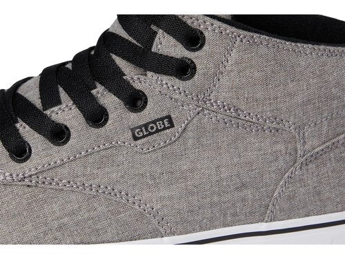 Globe Men's Motley Mid Skate Shoe, Grey Chambray, 9.5