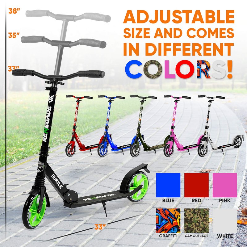 Hurtle Lightweight and Foldable Kick Scooter (HURTS56)