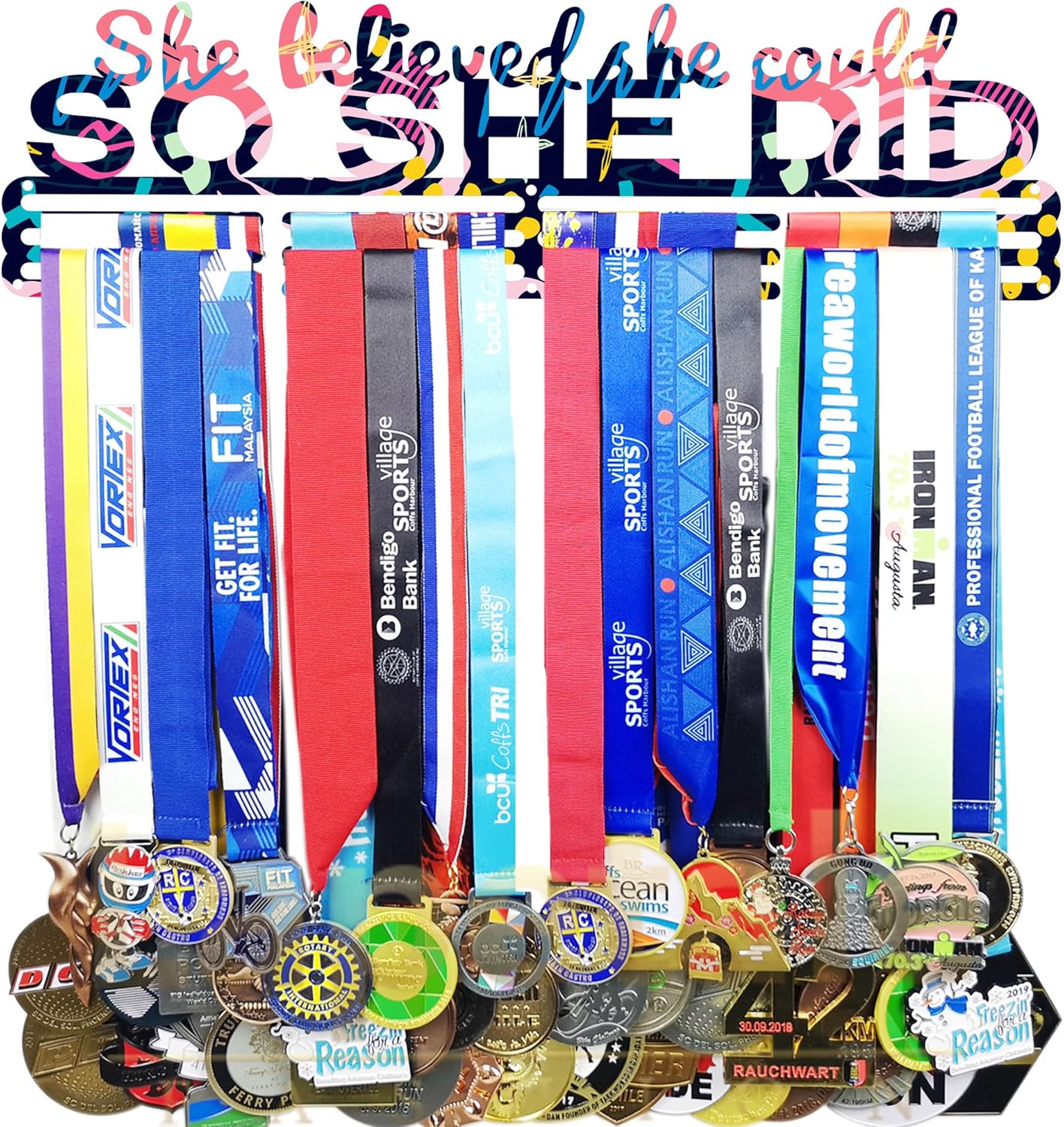 Skiennix Race Medal Holder - Stylish Wall Hanger for Marathon & Runner Medals | Perfect Gift