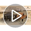 ROCK CLOUD Small Black Aluminum Folding Beach Table Portable Camping Table Ultralight