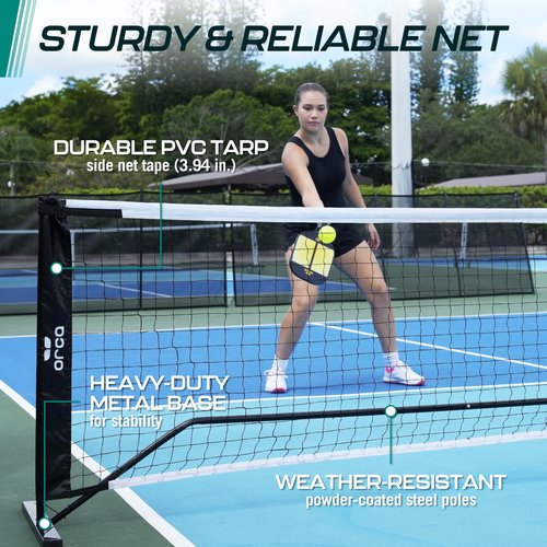 Orca Pickleball 22-ft Net Full Court Set