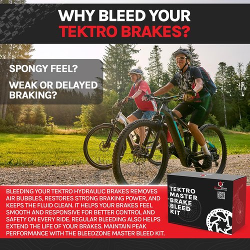 BleedZone Tektro Hydraulic Brake Bleeding Kit with 120ml Mineral Oil, 5.5mm Olive Insert, Tektro Funnel Adapter, Mountain Bike Brake Bleed Kit for Hydraulic Brakes, Bleeding Tool Set for TRP Brakes