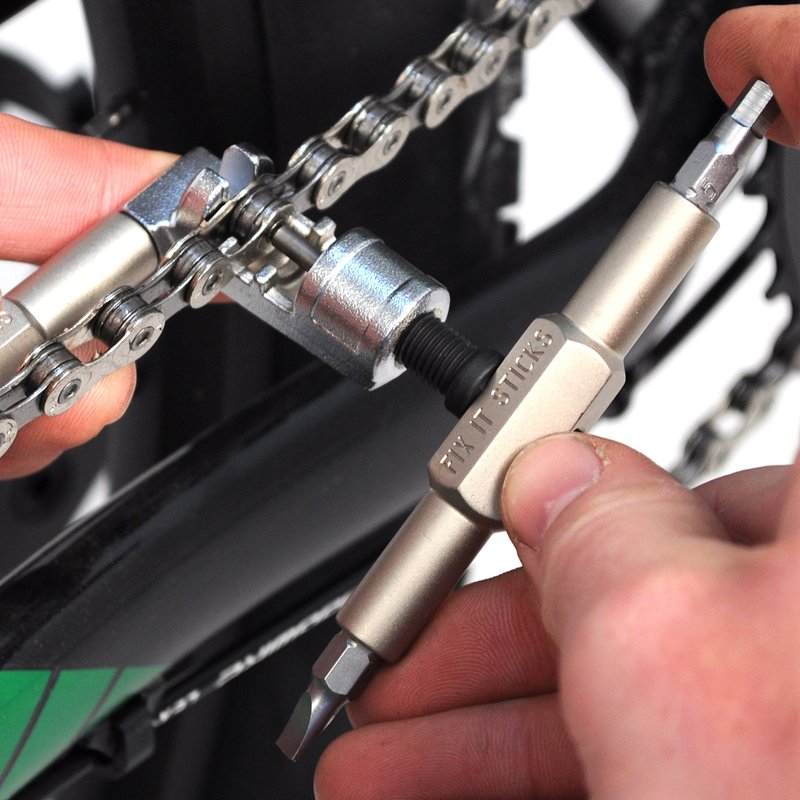 Mountain Bike Tool Kit – Includes Set of Replaceable Fix It Sticks and Bracket, Two Tire Levers, 8 Bits and Chain Breaker in a Small Black Carry Case with Room for Other Essentials by Fix It Sticks