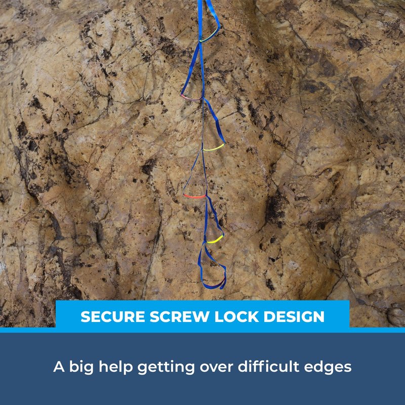 Rock-N-Rescue Climbing Etrier – 6 Step Nylon Aider Ladder with Tubular Webbing for Tree Work, Rock Climbing, Bouldering, Rescue, Hunting, and Firefighter Gear – Lightweight Etrier for Vertical Access