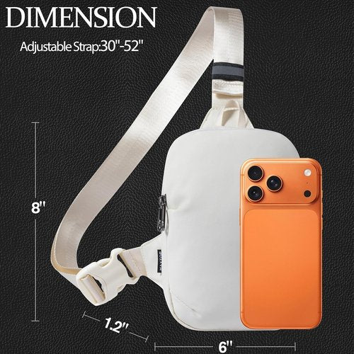MAXTOP Small Sling Bag - Water Resistant Crossbody Chest Bag for Travel, Sports & Running