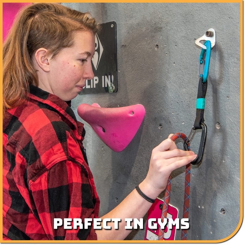 Danger Buddies 26kN Climbing Wall Bolt Hanger/Anchor/Tiedown for 3/8" Screw/Bolt Ideal for Rock Climbing and Home Gyms, Hammocks, Trailer Tie-Downs. Robust, Load-Bearing Steel Tie-Off (Two-Pack)