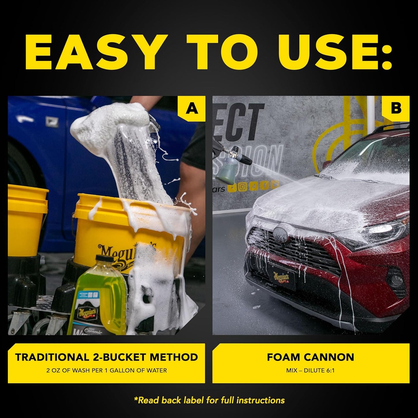 Meguiar’s Hybrid Ceramic Starter Kit | Premium Car Detailing Set with Wash, Wax, Detailer & Tire Shine