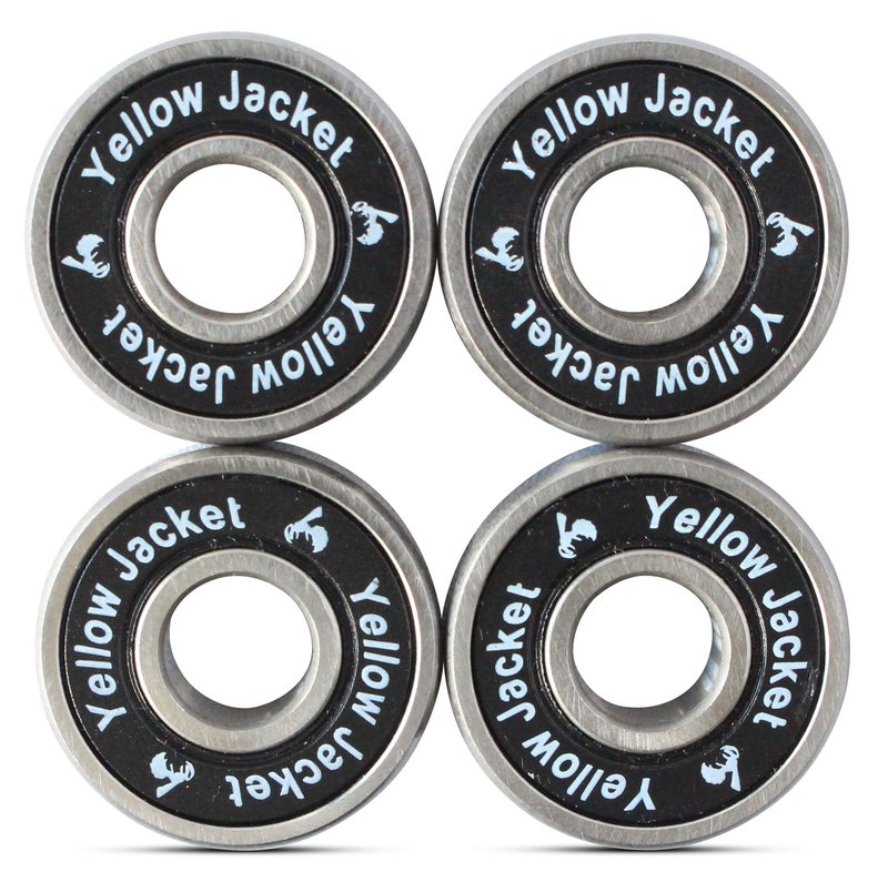 Yellow Jacket Premium Scooter Bearings, Kick Scooter, 608, ABEC 11, Black Mamba (Pack of 4)