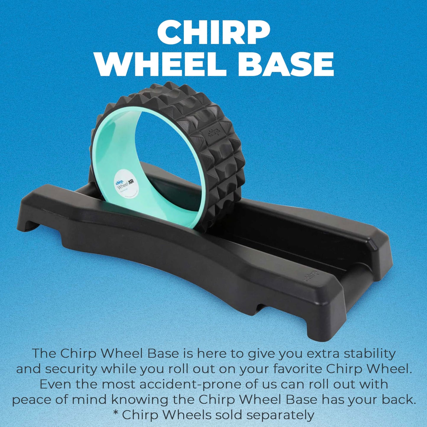 Chirp Wheel Foam Roller 3-Pack with Base for Back Pain Relief, Mint