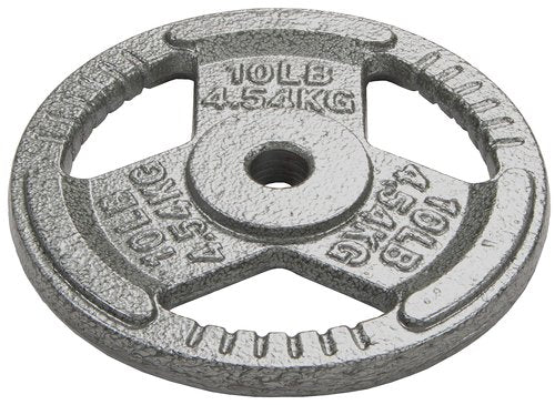 Fitvids Olympic Cast Iron Weight Plate for Strength Training & Weightlifting, Multiple Weights Available, 10LB (Single)