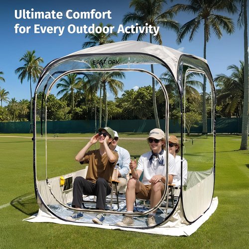 East Oak Weather Sports Tent - Pop Up Bubble Tent for Fishing & Events | Instant Sun & Rain Shelter, Spacious Interior