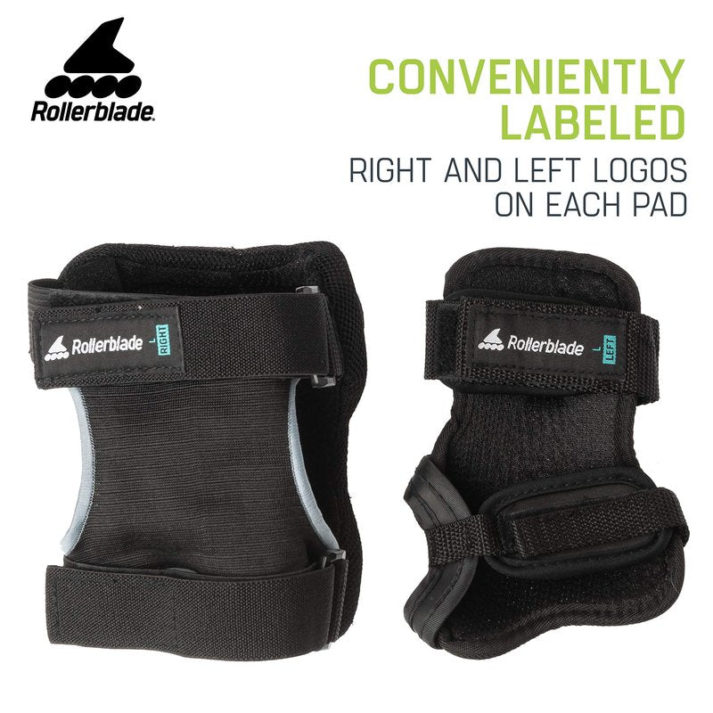 Rollerblade Skategear Junior 3 Pack Protective Gear, Knee Pads, Elbow Pads and Wrist Guards, Multi Sport Protection,Youth, Black
